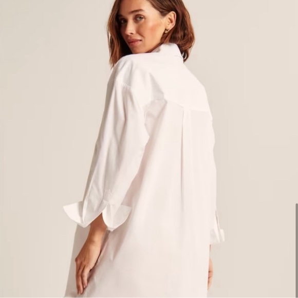 NWT Abercrombie White Oversized Shirt / Boyfriend Button Down - Picture 7 of 7